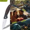 ALBATROSS EDC Flipper Pocket Knife - 3.5" D2 Steel Blade with Liner Lock, G10 Carbon Fiber & Micarta Handle for Everyday Carry, Outdoor Survival, FK053 view 4