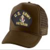 ALLNTRENDS Trucker Hat US Army Veteran Military Mesh Baseball Cap (Brown) view 1