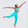 CRZ YOGA Girls Butterluxe Crossover Waist Yoga Leggings - Athletic Sports Casual Pants V Cross Tights Kids Teen (Neon) Spectral Blue X-Large view 2