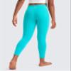 CRZ YOGA Girls Butterluxe Crossover Waist Yoga Leggings - Athletic Sports Casual Pants V Cross Tights Kids Teen (Neon) Spectral Blue X-Large view 3