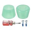 M METERXITY Roller Skate Stopper - Rubber Brake Block Toe Stops, Adjustable with Screwdriver, Apply to Roller Skate (1.46 Inch 1.85 Inch Dia, Green) view 1