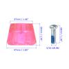 M METERXITY Roller Skate Stopper - Rubber Brake Block Toe Stops, Adjustable with Screwdriver, Apply to Roller Skate (1.46 Inch 1.85 Inch Dia, Clear Pink) view 3