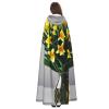 Bouquet of Daffodils,Costume Cloak for Adults,Personalized Hooded Cape for Halloween, Cosplay, Stage Costumes, Makeup Parties Black view 4
