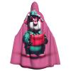 Piggy,Costume Cloak for Adults,Personalized Hooded Cape for Halloween, Cosplay, Stage Costumes, Makeup Parties Black view 1
