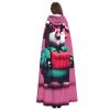 Piggy,Costume Cloak for Adults,Personalized Hooded Cape for Halloween, Cosplay, Stage Costumes, Makeup Parties Black view 4