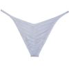 Botmois Men's Ultra Thin Ice Silk Cheeky Briefs Underwear Male Bulge Pouch Pucker Butt Bikinis Underpants String Lingeries White L view 4