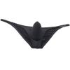 Botmois Men's Ultra Thin Ice Silk Cheeky Briefs Underwear Male Bulge Pouch Pucker Butt Bikinis Underpants String Lingeries Black L view 2