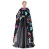 Sugar Skull,Costume Cloak for Adults,Personalized Hooded Cape for Halloween, Cosplay, Stage Costumes, Makeup Parties Black view 3