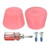 M METERXITY Roller Skate Stopper - Rubber Brake Block Toe Stops, Adjustable with Screwdriver, Apply to Roller Skate (1.46 Inch 1.85 Inch Dia, Pink) view 1