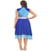ranrann Women's Asymmetrical Praise Dance Tunic Color Block Sleeveless Liturgical Worship Lyrical Dance Overlay Costume #03Blue Small view 4