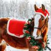 Abbylike 6 Pcs Christmas Horse Saddle Pad Holiday Santa Leg Wraps with Faux Fur Jolly Santa Hat for Horses, and All-Purpose Western Saddle Pad Costume Accessories for Holiday Party view 4