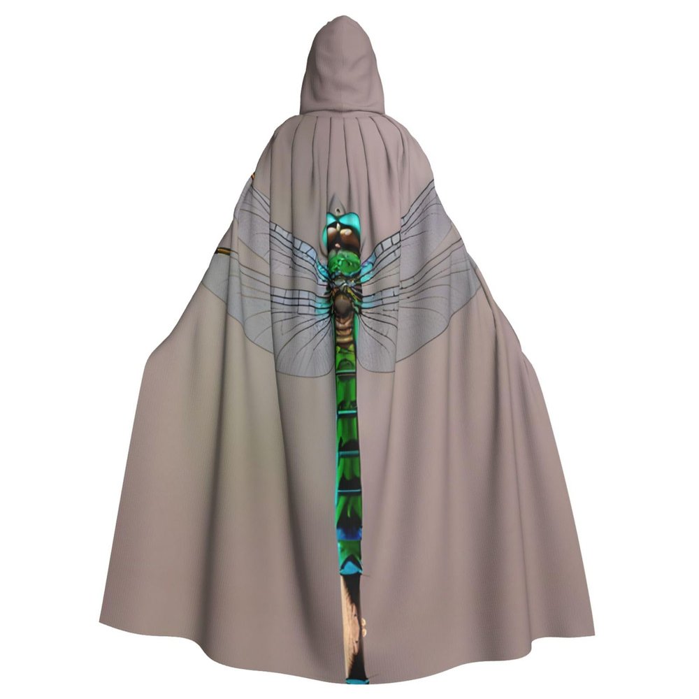 Dragonfly,Costume Cloak for Adults,Personalized Hooded Cape for Halloween, Cosplay, Stage Costumes, Makeup Parties Black