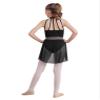 Agoky Girls Lyrical Dance Dress Sleeveless Cutout Ballet Modern Contemporary Dance Costume Gymnastic Skirt Leotard Black 8 Years view 4