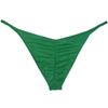 Botmois Men's Ultra Thin Ice Silk Cheeky Briefs Underwear Male Bulge Pouch Pucker Butt Bikinis Underpants String Lingeries Green L view 3