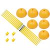 SRNSAEB 5ft/ 1.5m Soccer Training Equipment Agility Poles, 6/12/ 24 Pack Agility Poles Coaching Sticks with Sand/Water Injection Base for Soccer Drills and Training (Size : 6pcs) view 1
