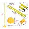 SRNSAEB 5ft/ 1.5m Soccer Training Equipment Agility Poles, 6/12/ 24 Pack Agility Poles Coaching Sticks with Sand/Water Injection Base for Soccer Drills and Training (Size : 6pcs) view 4