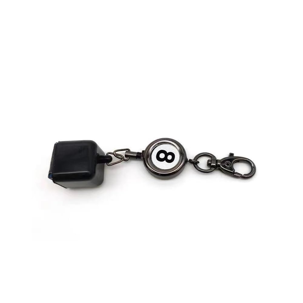 USUNQE Pool Chalk Holder Billiard Chalk Pocket Pool Cue Chalk Bag Belt Clip Retractable Key Ring Billiard Snooker Accessories