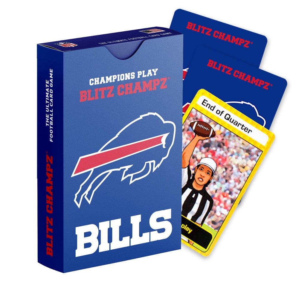 Blitz Champz Buffalo Bills  Officially Licensed NFL Playing Cards & Bills Gifts for Men & Women, Fun Travel Card Games for Adults & Kids Ages 7+, Ideal Camping Games for Friends & Family Game Night