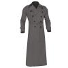 Ctreela Mens Long Trench Coat Business Casual Double Breasted Overcoat Fall Winter Solid Color Windbreaker Lapel Outwear view 3