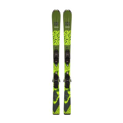 Volkl Deacon All-Mountain Groomers Piste Tip Rocker Composite Core Beginner Youth Junior VMotion Skis w/SKP V2 Base, 110 cm Length