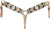 Cheval's International Western Mohair Horse Breast Collar, Handmade Premium Wool & Leather Equestrian Tack, Adjustable, Durable & Comfortable Saddle Breastplate for Horses - Beige, Cob view 1