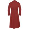 Ctreela Mens Long Trench Coat Business Casual Double Breasted Overcoat Fall Winter Solid Color Windbreaker Lapel Outwear view 3