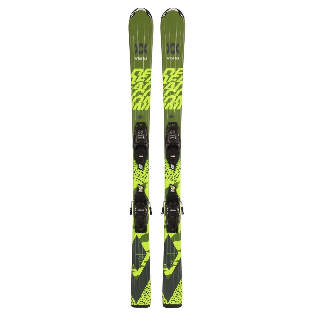 Volkl - Deacon Junior Ski Pack + Bindings 7.0 V Motion Jr Green Boys - Size 130 - Green