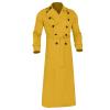 Ctreela Mens Long Trench Coat Business Casual Double Breasted Overcoat Fall Winter Solid Color Windbreaker Lapel Outwear view 3