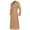 Men's Parka Trench Coat Double Breasted Long Jacket Pea Coat Slim Windbreaker Business Casual Notch Lapel Overcoat view 3