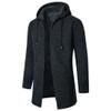 Ctreela Men Furry Lined Hooded Long Jacket Winter Warm Sweatshirts Knit Sport Sweater Coats Sherpa Fleece Thicken Hoodies view 1