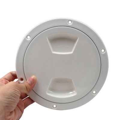 UNKOMN Marine Hardware 5 inch Non-Slip Deck Plate Corrosion Resistant Marine Access Boat Inspection Hatch Cover Plate for Marine Boating Water Sport