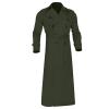 Ctreela Mens Long Trench Coat Business Casual Double Breasted Overcoat Fall Winter Solid Color Windbreaker Lapel Outwear view 3
