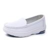 Aceptolcom Women Slip On Nurse Shoes Orthopedic Sneakers,Lightweight Arch Support Air Cushion Restaurant Work Shoes Walking Shoes Leather Loafers (9.5,White,9.5) view 1