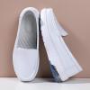 Aceptolcom Women Slip On Nurse Shoes Orthopedic Sneakers,Lightweight Arch Support Air Cushion Restaurant Work Shoes Walking Shoes Leather Loafers (9.5,White,9.5) view 2