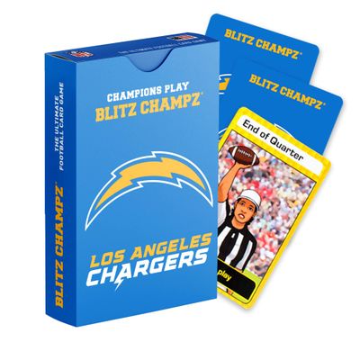 Blitz Champz Los Angeles Chargers  Official NFL Playing Cards & Chargers Gifts for Men & Women, Fun Travel Card Games for Adults & Kids Ages 7+, Ideal Camping Games for Friends & Family Game Night