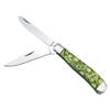 ALBATROSS Premium 2-Blade Pocket Knife - Christmas Gift for Man Women,EDC Traditional Stainless Steel Folding Knife with Green Resin Handle,Camping Everyday Use view 1