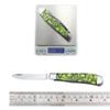 ALBATROSS Premium 2-Blade Pocket Knife - Christmas Gift for Man Women,EDC Traditional Stainless Steel Folding Knife with Green Resin Handle,Camping Everyday Use view 2