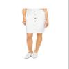 7 For All Mankind JEN7 Women's Button-Front Denim Pencil Skirt (Clean White, 16) view 1