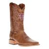 Vaccari Men's Luke Genuine Sierra Orix Leather AM Texas Embroidery Broad Square Toe Cowboy Boots - 9.5