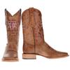 Vaccari Men's Luke Genuine Sierra Orix Leather AM Texas Embroidery Broad Square Toe Cowboy Boots - 9.5 view 2