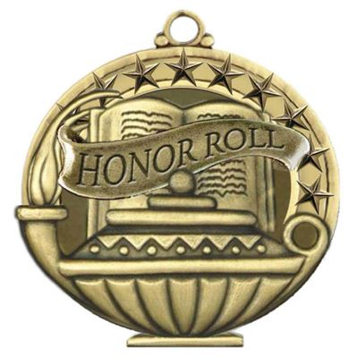 ZipToMeNow Honor Roll Academic Performance Gold Medal (2 Inches)