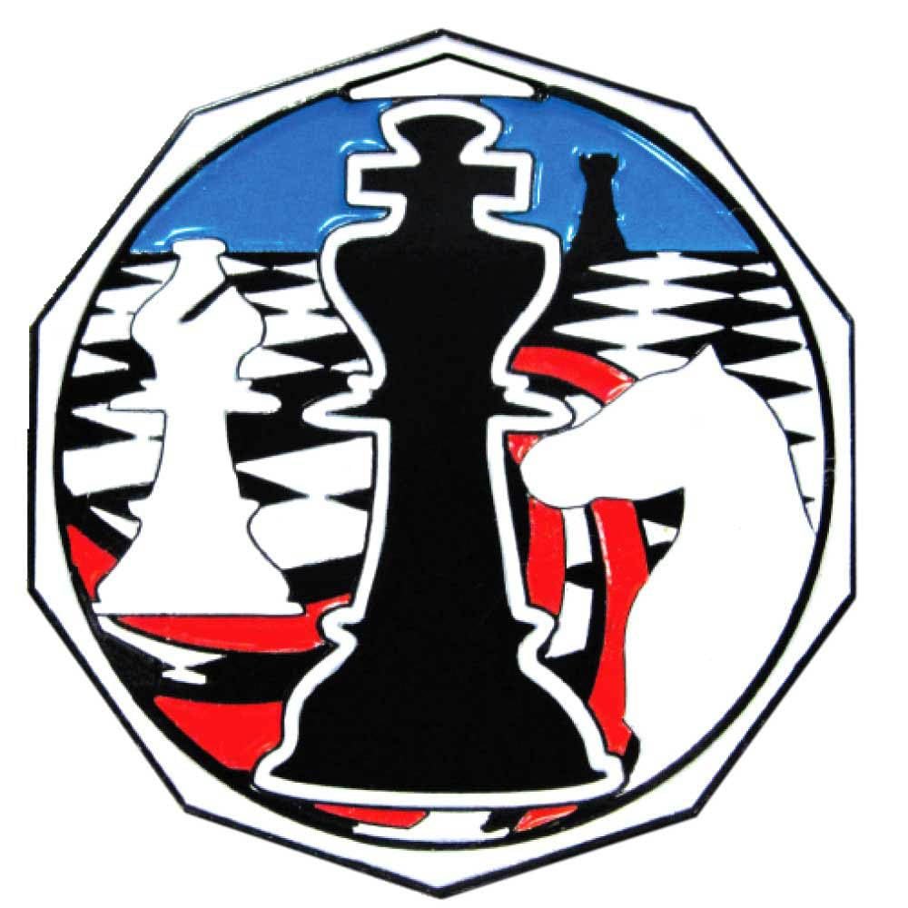 ZipToMeNow Chess Decagon Colored Medallion (2 Inches)