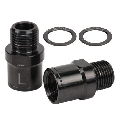 EMUKOEP Risk Bike Pedal Extender Alloy Pedal Extended Spindle for Mountain Bike 20mm (Black)