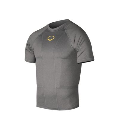 EvoShield Adult Performance Rib Shirt and Shields - Grey, 2X-Large