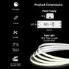 Feit Electric 16 ft LED COB Tape Light, 2950 Lumens Total, 3000K Bright White, Dimmable with Included Remote, Plug-in or Direct Wire Installation, Ultrathin Continuous Strip Lighting, TAPE192/COB/LED view 2