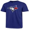 '47 MLB Men's Distressed Imprint Match Team Color Primary Logo Word Mark T-Shirt (Toronto Blue Jays Blue, Small) view 1