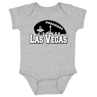 Las Vegas Skyline Kid's Bodysuit for Football Fans (Sport Grey, 18M)