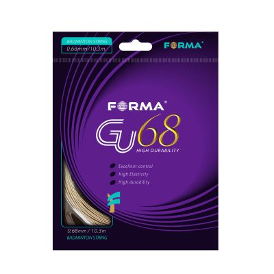 FORMA S.F. GU68 Badminton String 0.68mm 10.3m Strong Durability Good Elasticity (White)