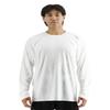TYR Men's Athletic Performance Workout Raglan Long Sleeve Tech Tee, White, Large view 1