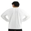 TYR Men's Athletic Performance Workout Raglan Long Sleeve Tech Tee, White, Large view 2